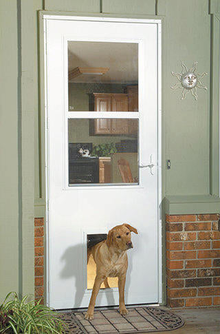 Full door with dog door best sale